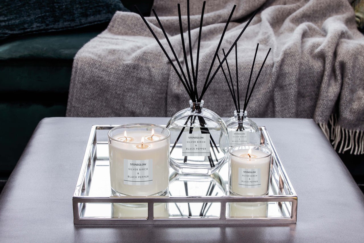 Modern Classics - Silver Birch & Black Pepper - Scented Candle - Boxed Tumbler - Give And Glow