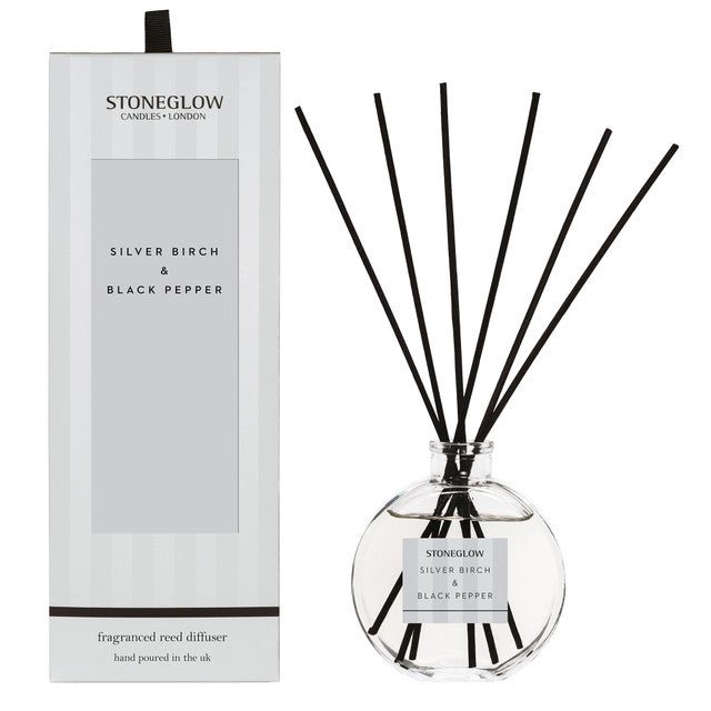 Modern Classics - Silver Birch & Black Pepper - Scented Reed Diffuser 120ml - Give And Glow