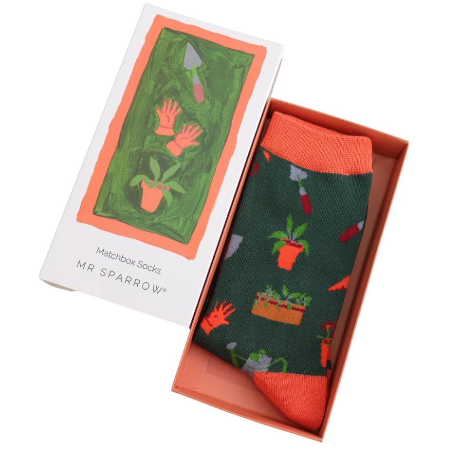 Mr Heron Gardener's Tools Bamboo Men's Socks Gift Box - Give And Glow