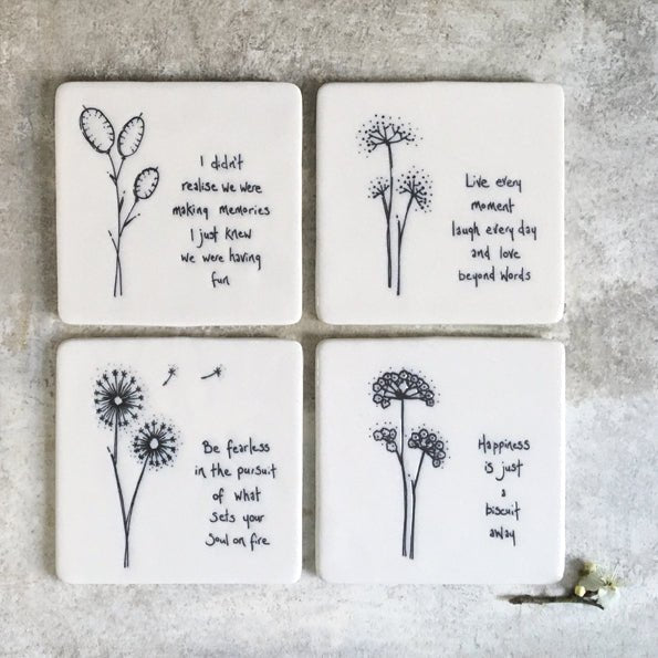 Mum My First Friend – Square Ceramic Coaster | 10.5cm - Give And Glow