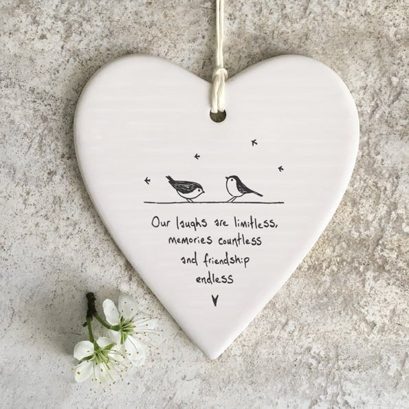 Our Laughs Are Limitless Friendship Endless Wobbly Ripple Heart | 9cm x 9cm - Give And Glow