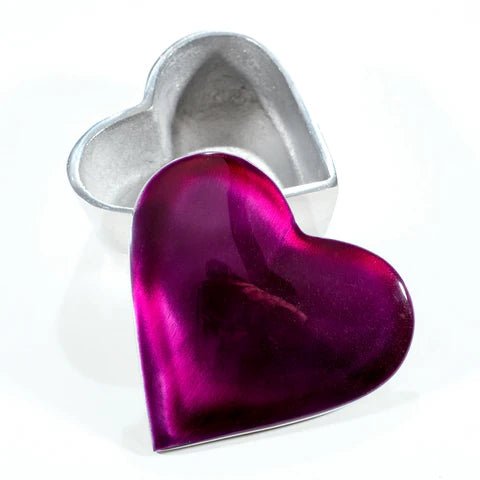 Purple Heart Trinket Box | 10cm x 9.5cm | Recycled Aluminium - Give And Glow