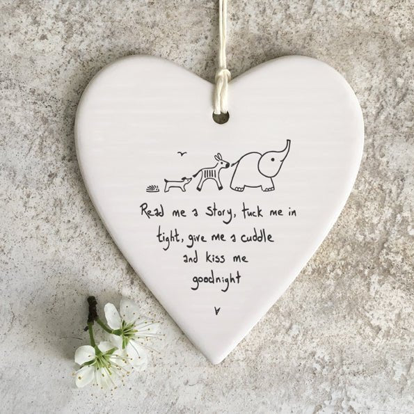 Read Me A Story And Kiss Me Goodnight Wobbly Ripple Heart | 9cm x 9cm - Give And Glow