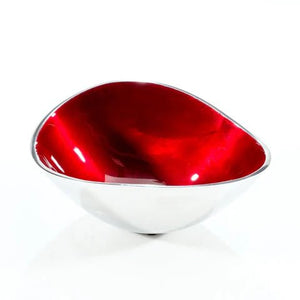 Red Oval Bowl Small | 15cm x 11cm | Recycled Aluminium - Give And Glow