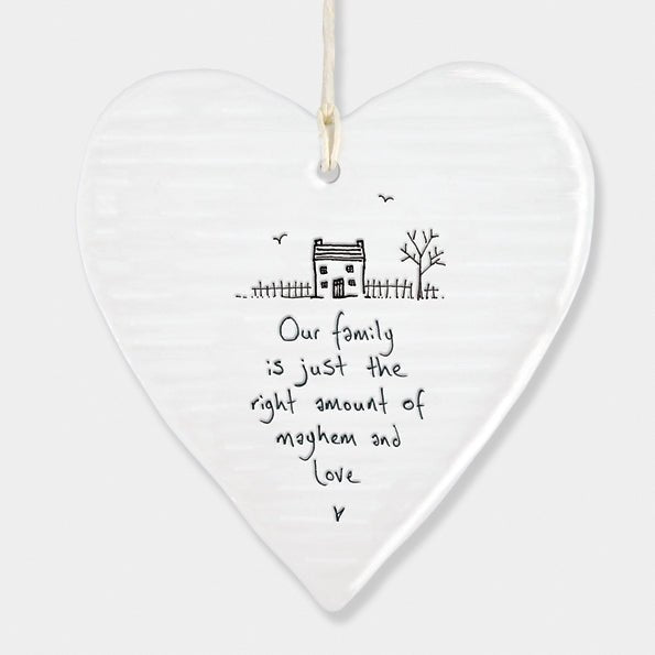 Right Amount Of Mayhem And Love Wobbly Ripple Heart | 9cm x 9cm - Give And Glow
