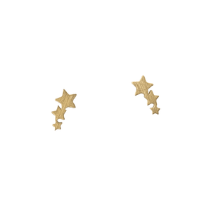 Shooting Star Gold Stud Earrings – Gold-Plated Stainless Steel - Give And Glow