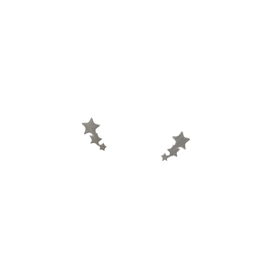 Shooting Star Silver Stud Earrings – Plated Stainless Steel - Give And Glow