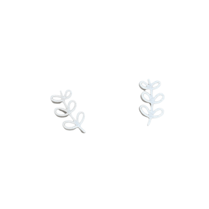 Silver Stem Stud Earrings – Nature-Inspired Design in a Gift Box - Give And Glow