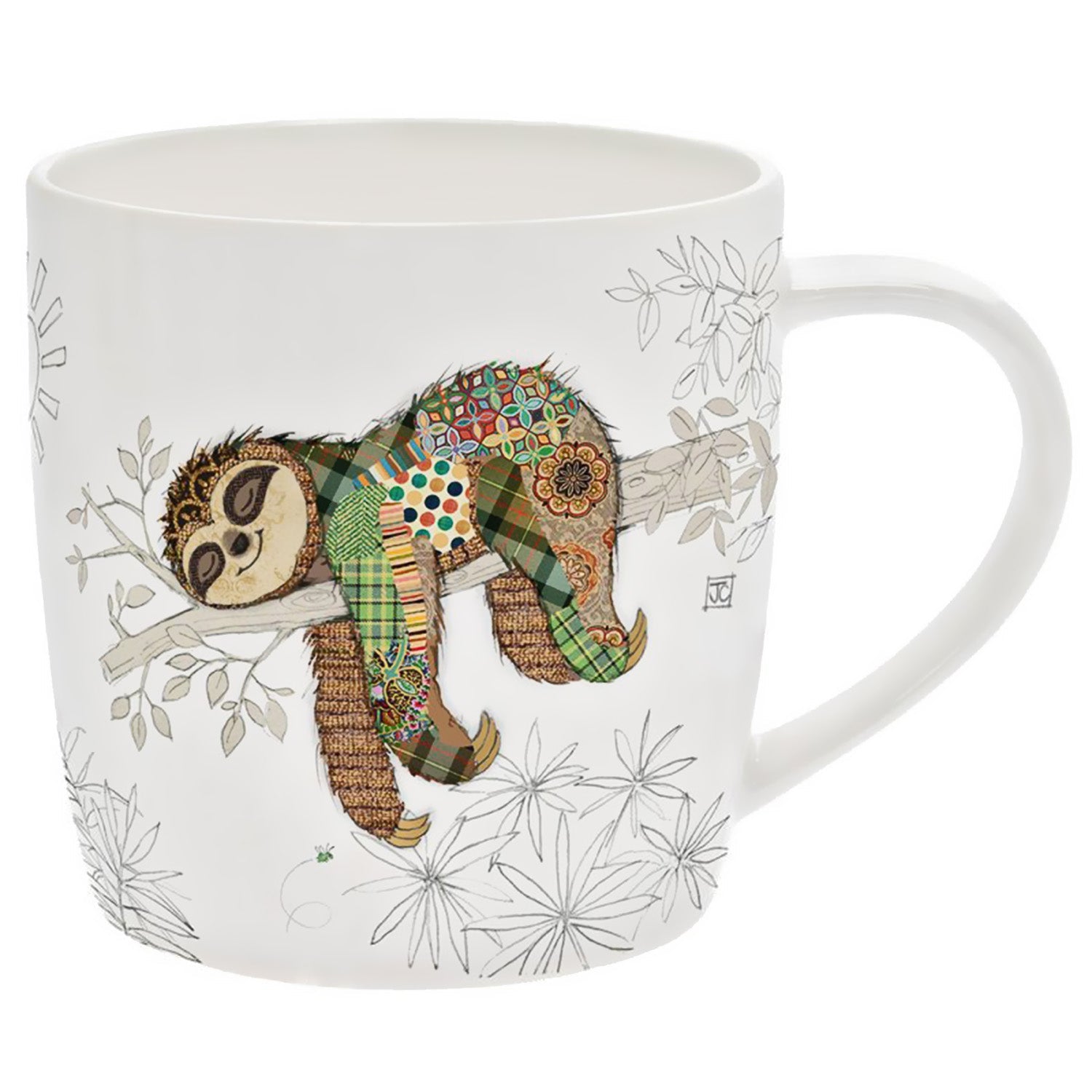 Simon Sloth Bug Art Mug | 300ml Ceramic Character Mug - Give And Glow