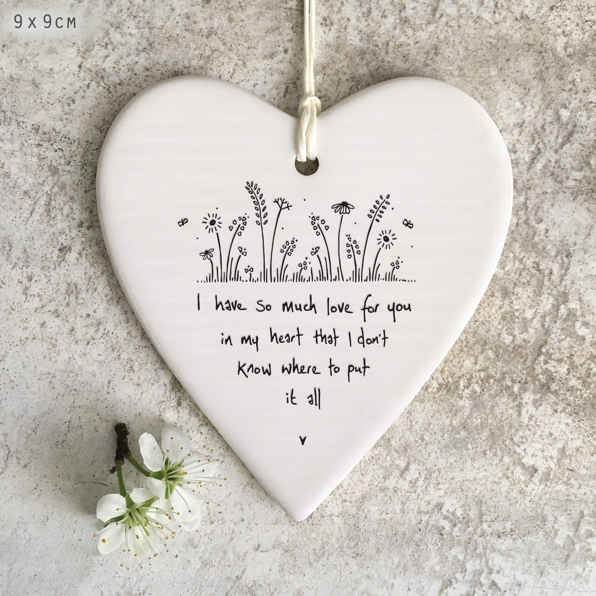 So Much Love For You Wobbly Ripple Heart | 9cm x 9cm - Give And Glow