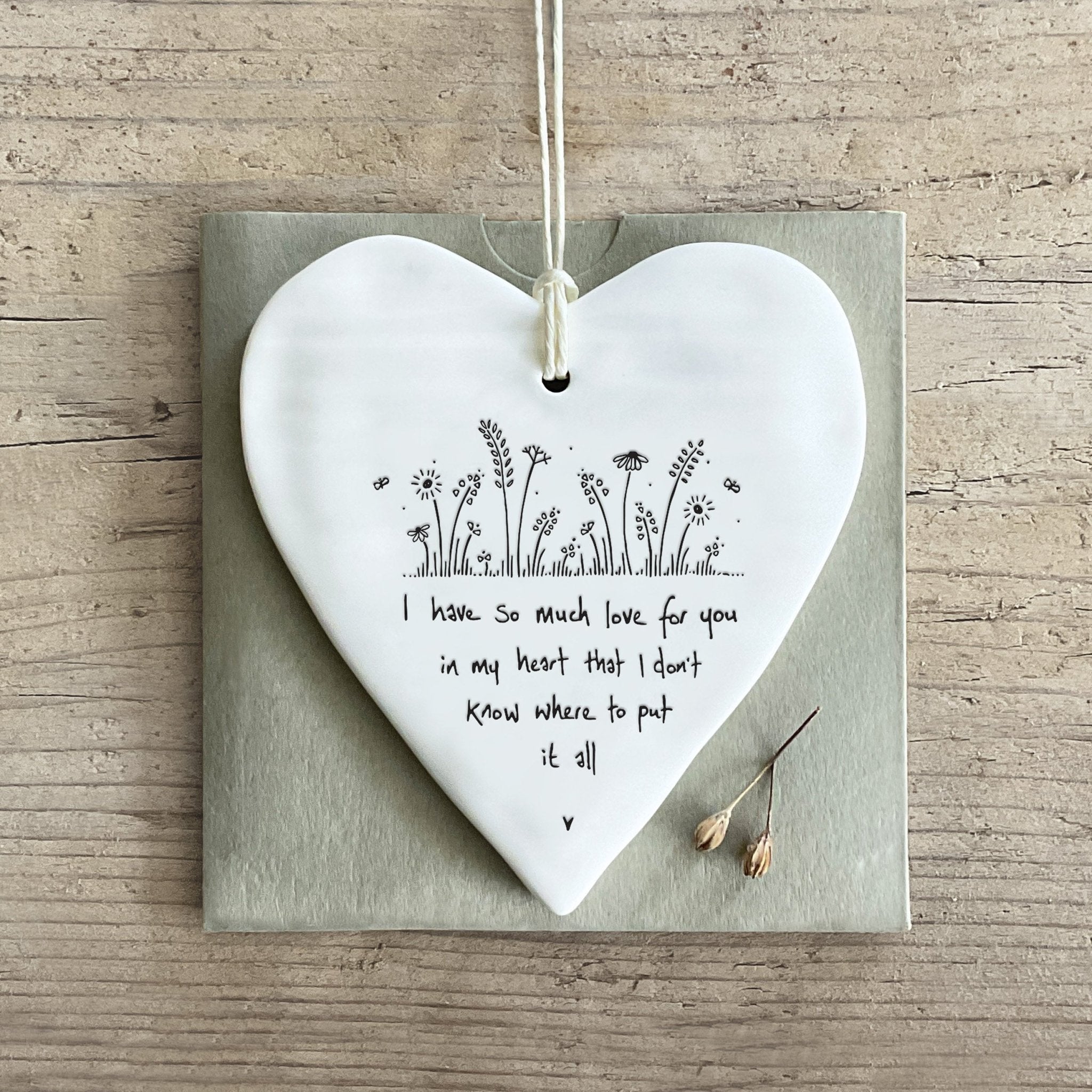 So Much Love For You Wobbly Ripple Heart | 9cm x 9cm - Give And Glow