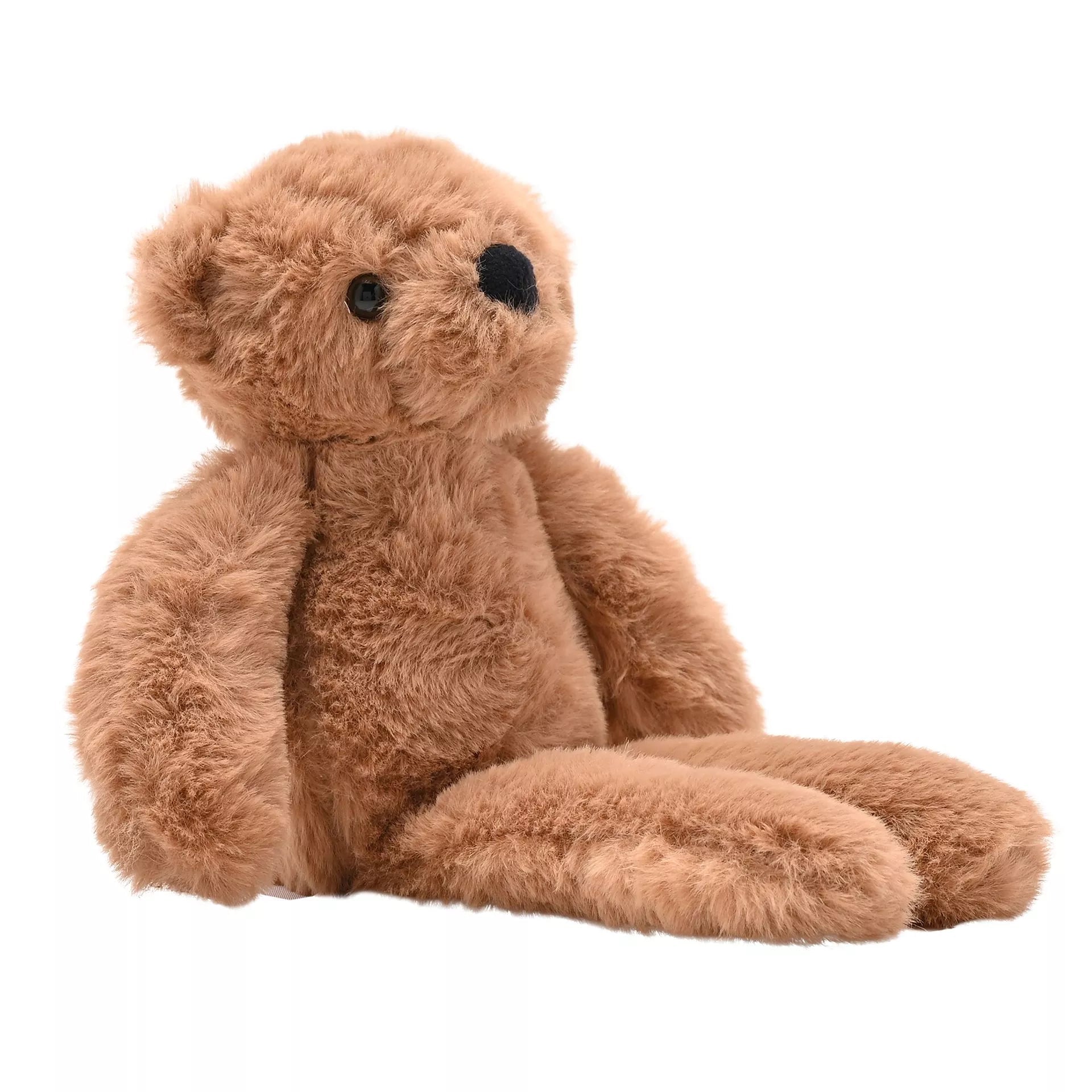 Softies Hampton the Plush Long Leg Dark Brown Teddy Bear – 30cm - Give And Glow
