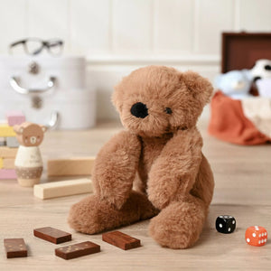 Softies Hampton the Plush Long Leg Dark Brown Teddy Bear – 30cm - Give And Glow