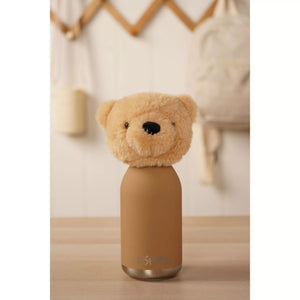 Softies Hudson Plush Teddy Light Brown Stainless Steel Water Bottle – 500ml - Give And Glow