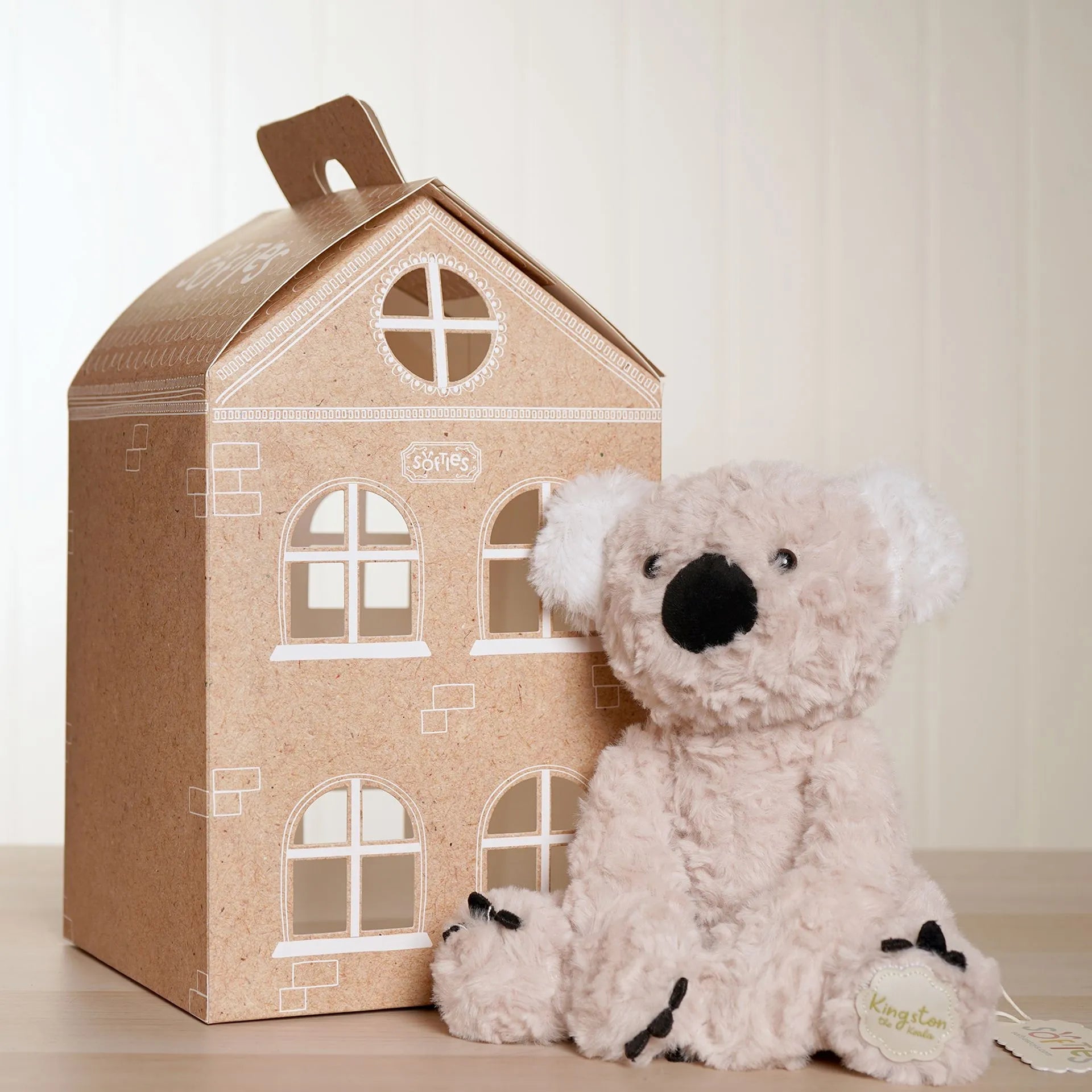 Softies Kingston the Plush Sitting Light Brown Koala Bear – 22cm - Give And Glow