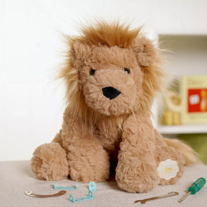 Softies Leo the Plush Sitting Brown Lion – 23cm - Give And Glow