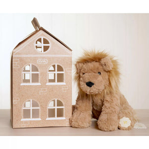 Softies Leo the Plush Sitting Brown Lion – 23cm - Give And Glow