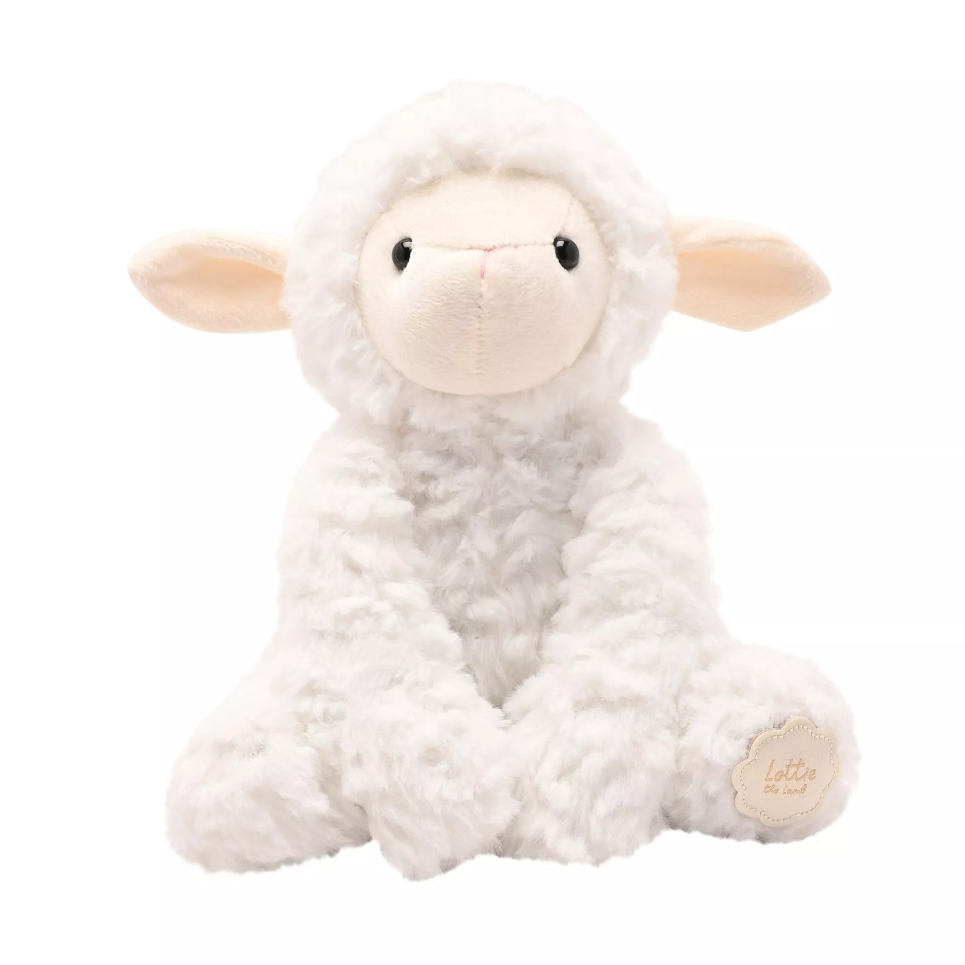 Softies Lottie the Plush Sitting White Lamb – 22cm - Give And Glow