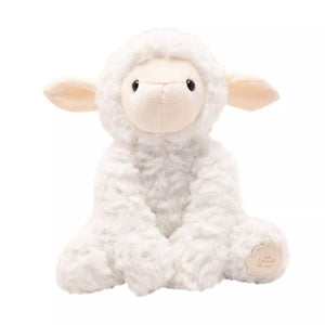 Softies Lottie the Plush Sitting White Lamb – 22cm - Give And Glow