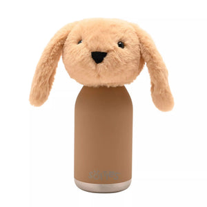 Softies Oatey Plush Bunny Light Brown Stainless Steel Water Bottle – 500ml - Give And Glow