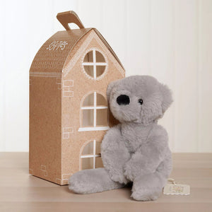 Softies Ste the Plush Long Leg Grey Teddy Bear – 30cm - Give And Glow