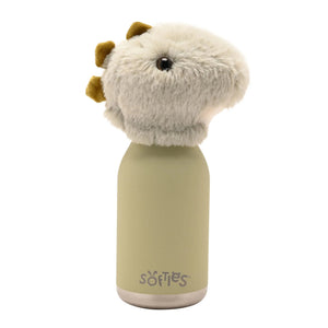 Softies Tommy Plush T-Rex Green Stainless Steel Water Bottle – 500ml - Give And Glow