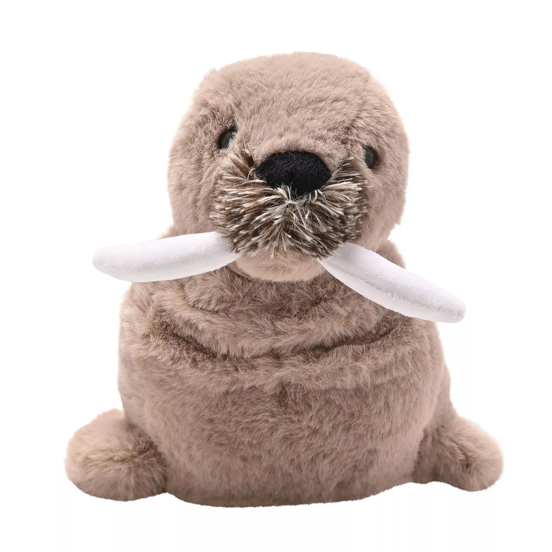 Softies Walter the Plush Brown Walrus with Glow in the Dark Teeth – 30cm - Give And Glow
