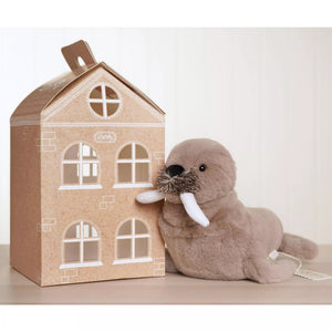 Softies Walter the Plush Brown Walrus with Glow in the Dark Teeth – 30cm - Give And Glow