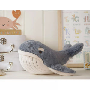 Softies Wilfred the Plush Dark Blue Whale – 28cm - Give And Glow