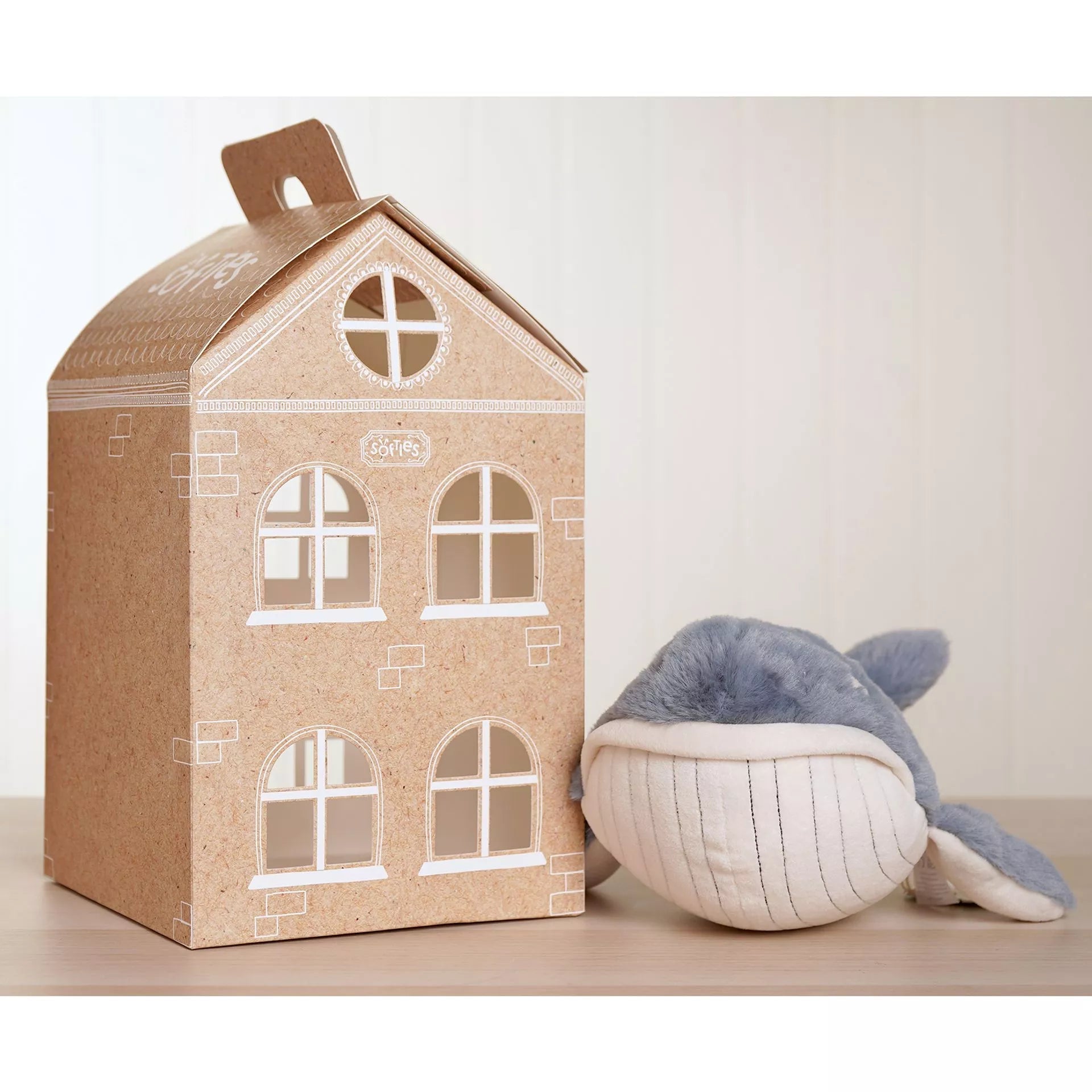 Softies Wilfred the Plush Dark Blue Whale – 28cm - Give And Glow