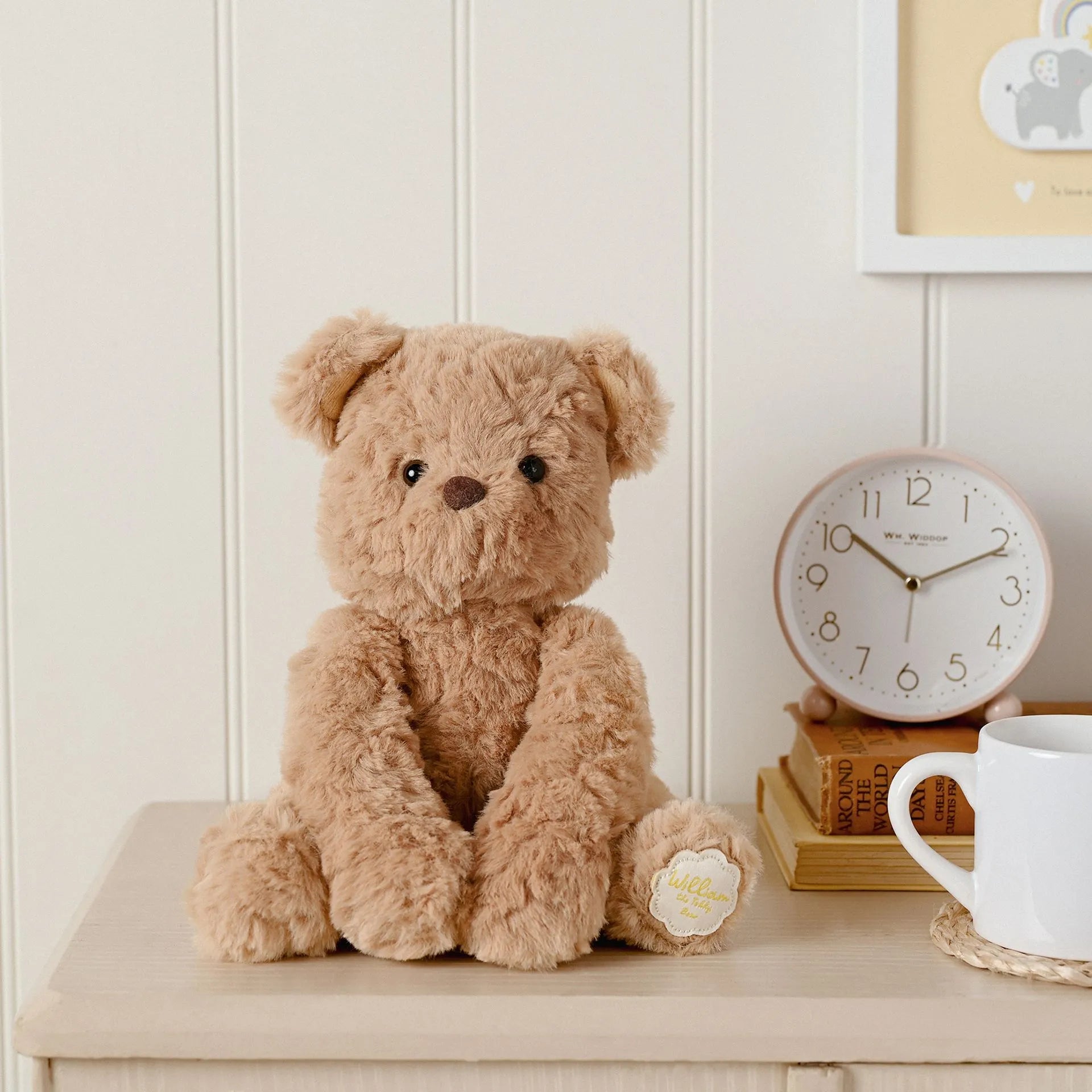 Softies William the Plush Sitting Brown Teddy Bear – 22cm - Give And Glow