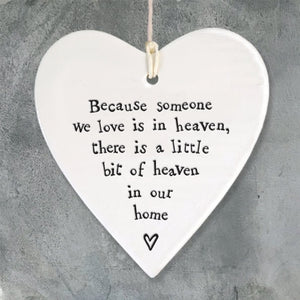 Someone We Love in Heaven Ceramic Heart | 9cm x 9.5cm - Give And Glow