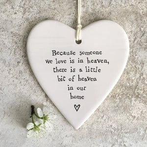 Someone We Love in Heaven Ceramic Heart | 9cm x 9.5cm - Give And Glow
