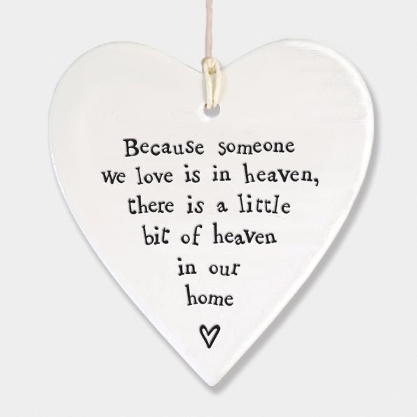 Someone We Love in Heaven Ceramic Heart | 9cm x 9.5cm - Give And Glow
