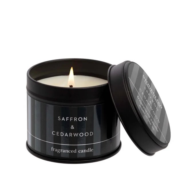 Stoneglow Modern Classics Saffron & Cedarwood Candle Tin - Give And Glow