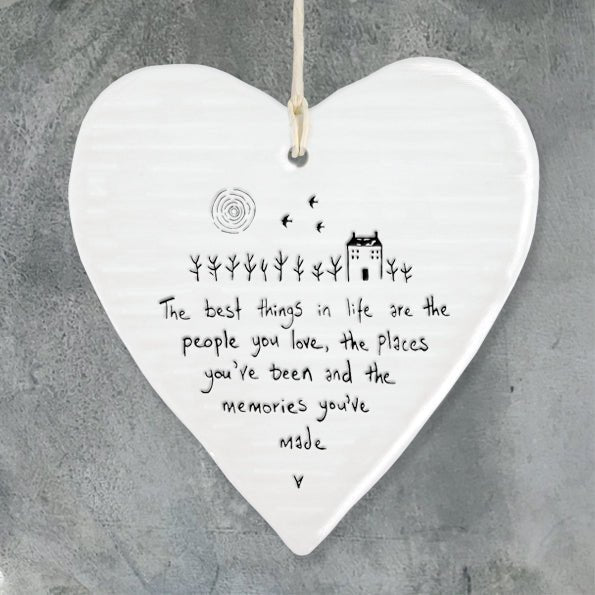 The Best Things In Life Are The People Wobbly Ripple Heart | 9cm x 9cm - Give And Glow