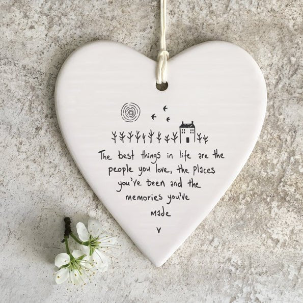 The Best Things In Life Are The People Wobbly Ripple Heart | 9cm x 9cm - Give And Glow