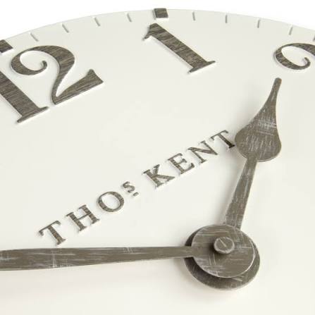 Thomas Kent Arabic Mantel Clock Limestone | Small - Give And Glow