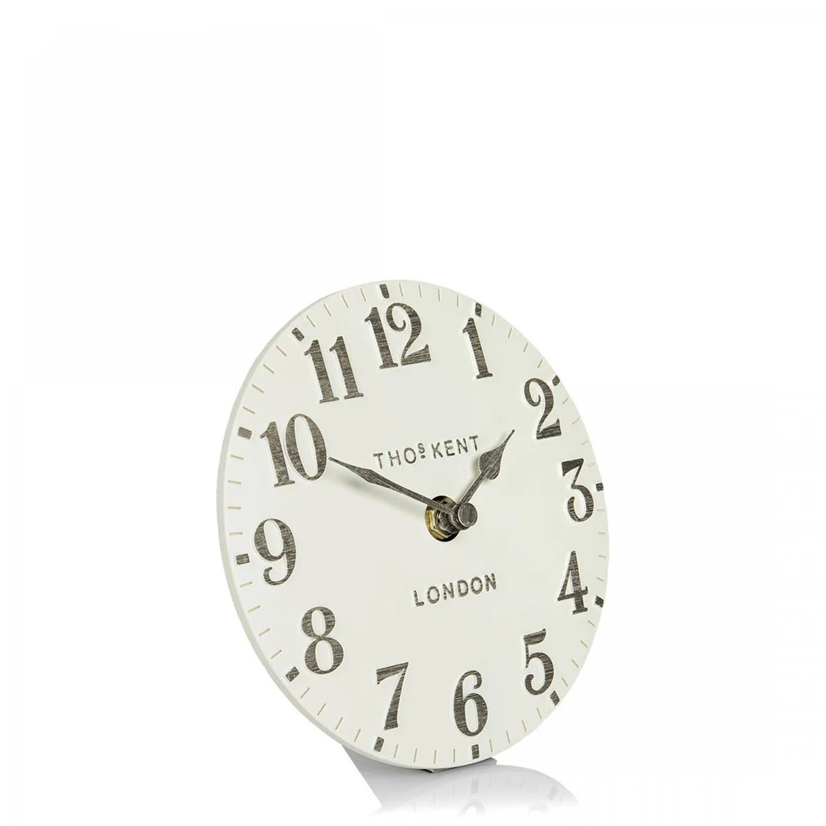 Thomas Kent Arabic Mantel Clock Limestone | Small - Give And Glow