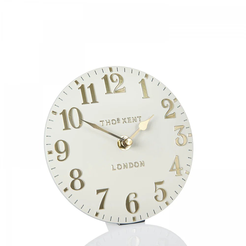Thomas Kent Arabic Mantel Clock Oatmeal | Small - Give And Glow