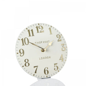 Thomas Kent Arabic Mantel Clock Oatmeal | Small - Give And Glow