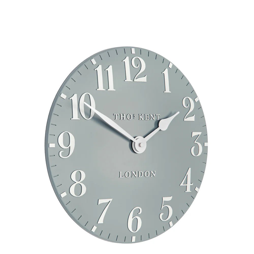Thomas Kent Arabic Wall Clock – Flax Blue | Large - Give And Glow