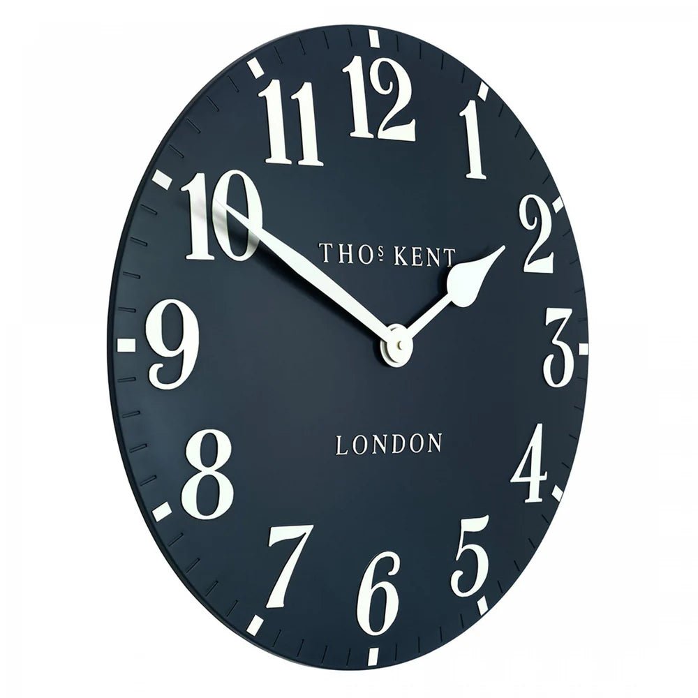 Thomas Kent Arabic Wall Clock – Ink Blue | Large - Give And Glow