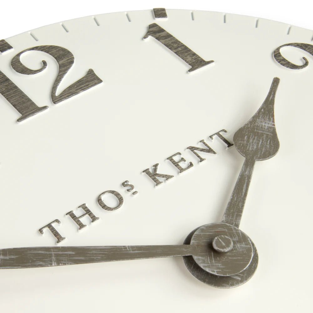 Thomas Kent Arabic Wall Clock – Limestone | Large - Give And Glow