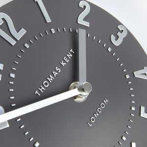 Thomas Kent Mulberry Mantel Clock – Graphite Silver | Small - Give And Glow