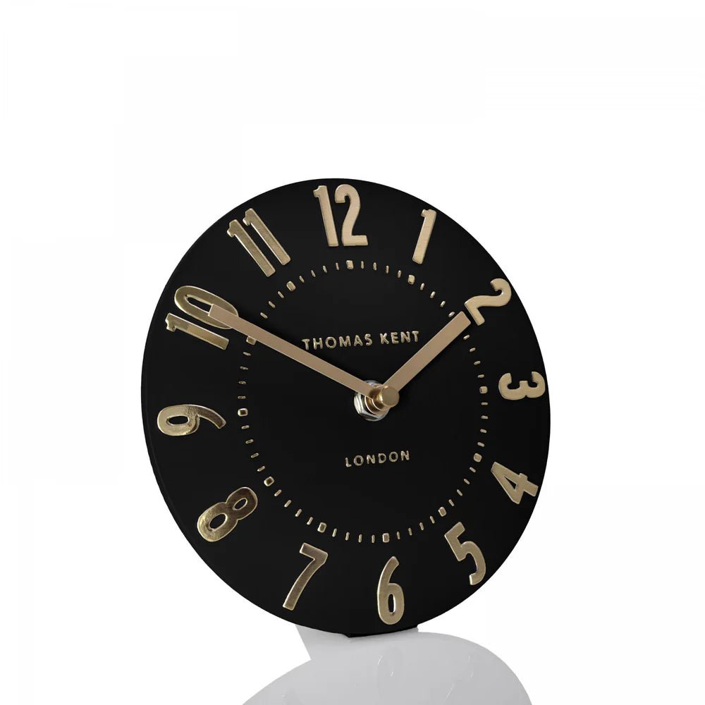 Thomas Kent Mulberry Mantel Clock Noir | Small - Give And Glow