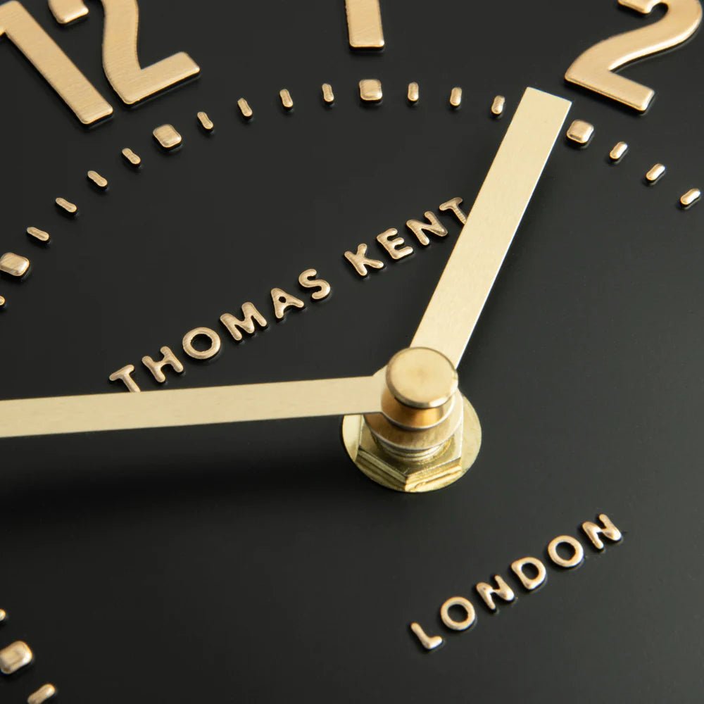 Thomas Kent Mulberry Mantel Clock Noir | Small - Give And Glow