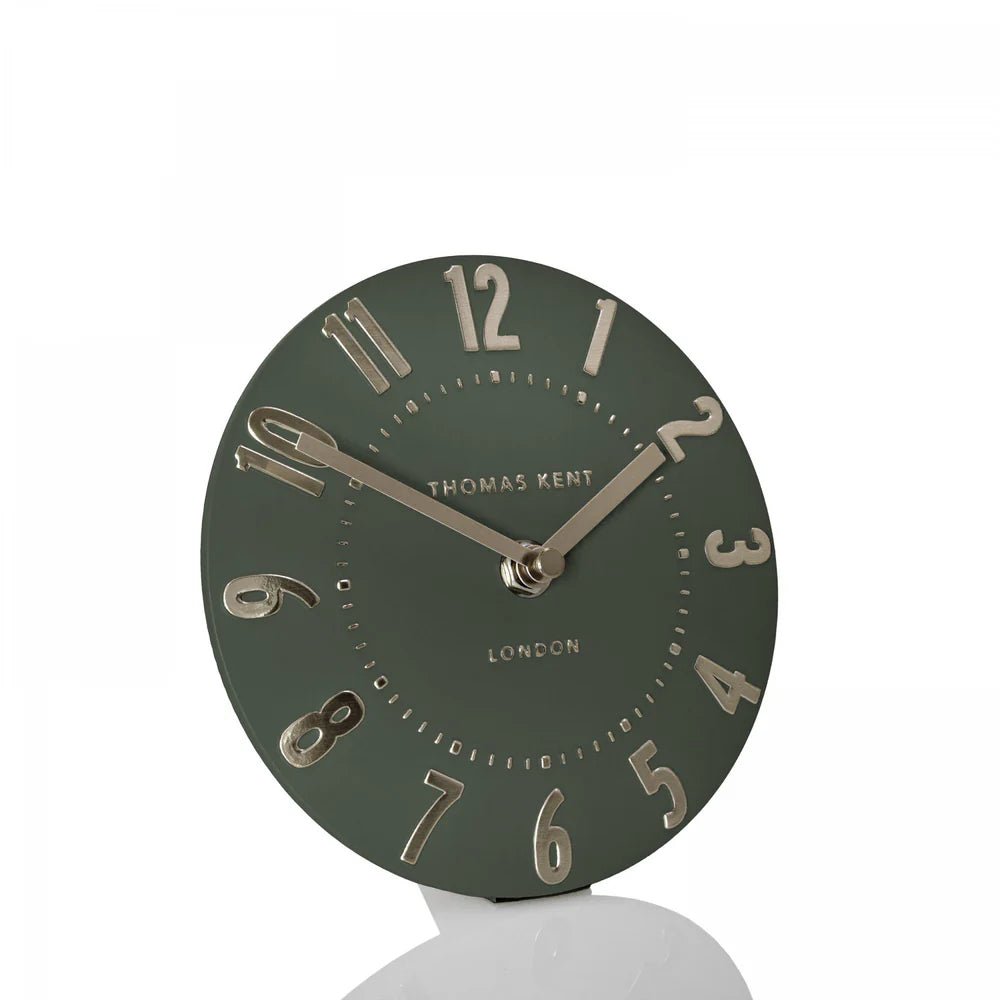 Thomas Kent Mulberry Mantel Clock Olive Green | Small - Give And Glow