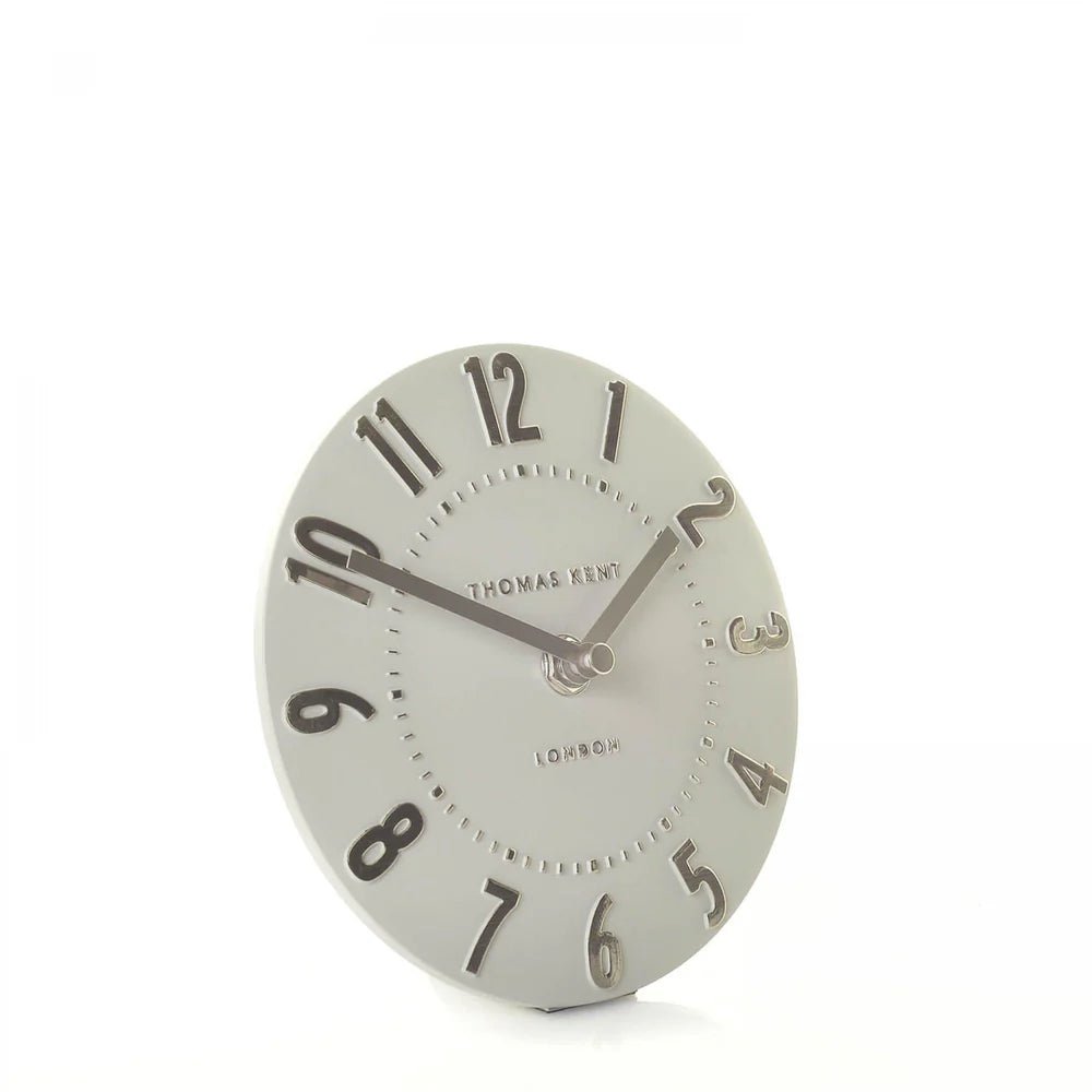 Thomas Kent Mulberry Mantel Clock Silver Cloud | Small - Give And Glow