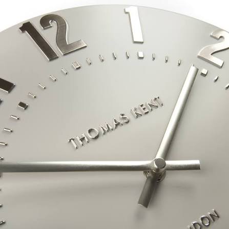 Thomas Kent Mulberry Mantel Clock Silver Cloud | Small - Give And Glow
